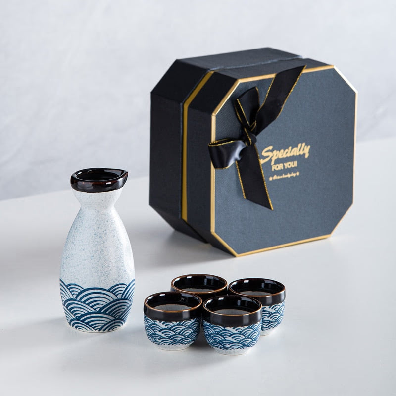 Japanese Style Sake Wine Warm Chinese Wine Set Home Ceramic Sake Wine Set Lady acacuss