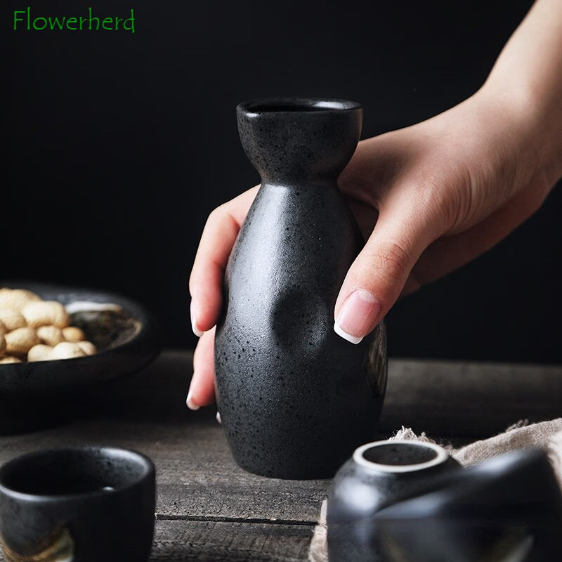 Japanese Style Wine Set, Ceramic Sake Set, Wine Dispenser, White Wine, Rice Wine Cup, Small Wine Glass, Home Drinking Set acacuss