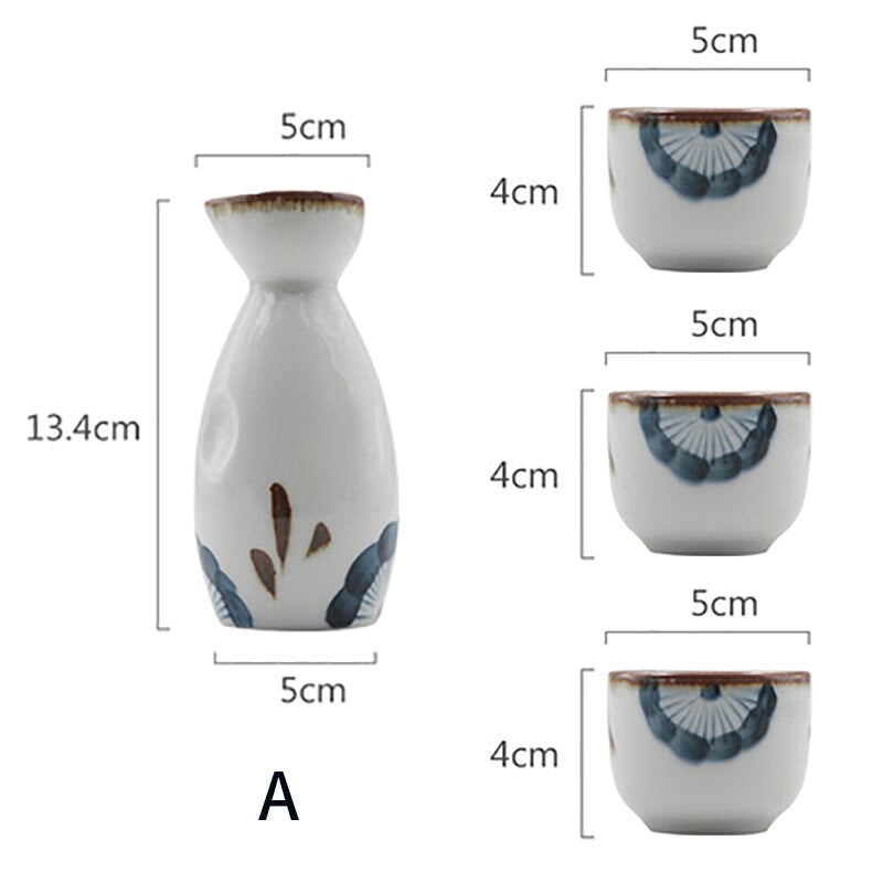 Japanese ceramic wine set Hotel restaurant small wine set Bar tool Sake flagon acacuss