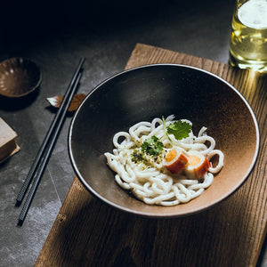 Japanese creative tableware set, commercial bamboo hat ceramic bowl, household large ramen, rice, noodles, soup bowl acacuss