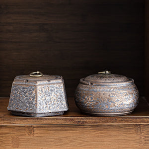 Japanese style rusty ashtray ceramic ancient well ashtray smoke cup home living room decoration office tea desktop ornaments acacuss