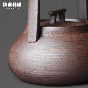 Japanese style teapot handmade retro stoneware Kungfu tea ceremony portable tea maker ceramic teapot tea set acacuss