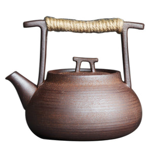 Japanese style teapot handmade retro stoneware Kungfu tea ceremony portable tea maker ceramic teapot tea set acacuss