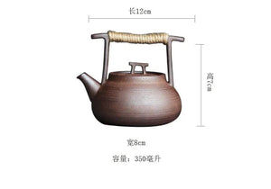 Japanese style teapot handmade retro stoneware Kungfu tea ceremony portable tea maker ceramic teapot tea set acacuss