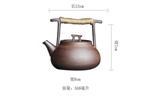 Japanese style teapot handmade retro stoneware Kungfu tea ceremony portable tea maker ceramic teapot tea set acacuss