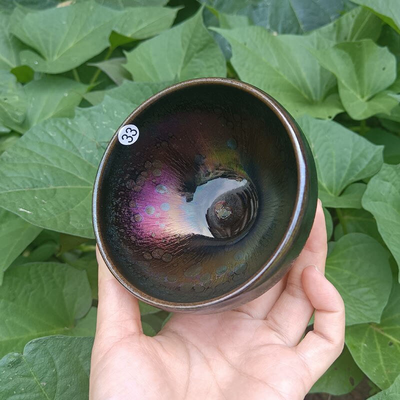 Jian zhan Kiln Change Tenmoku Tea Cup Glorious Color Change Tea Bowl Ceramic Chinese Intangible Cultural Heritage Gift Box acacuss