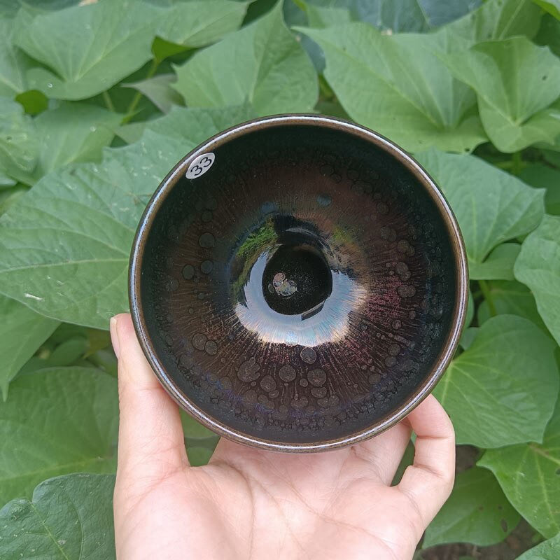 Jian zhan Kiln Change Tenmoku Tea Cup Glorious Color Change Tea Bowl Ceramic Chinese Intangible Cultural Heritage Gift Box acacuss