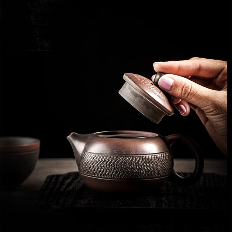 Jianshui Purple Pottery Pot Ceramic Kung Fu Teapot Tea Kettle Handmade Teapot Tea Maker Tea Set Small Teapot Teawater Sets acacuss