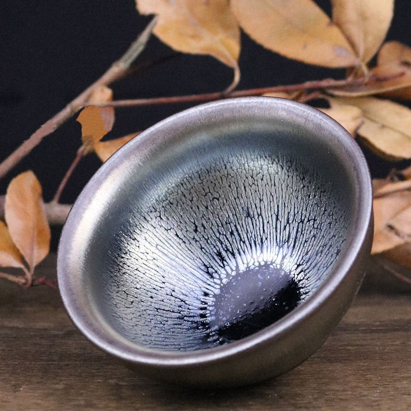 Jianzhan Best Tea Cup Chawan Bowl Tenmoku Clay Glaze China Pottery Ceremic Porcelain Handmade by Song Crafts acacuss