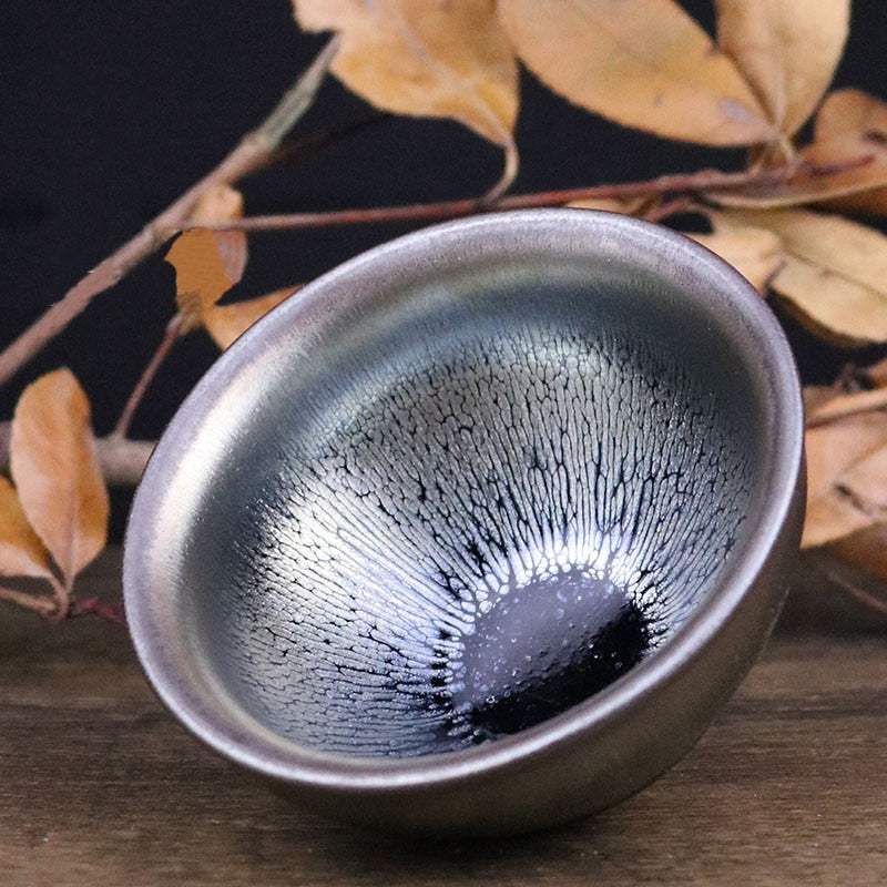 Jianzhan Best Tea Cup Chawan Bowl Tenmoku Clay Glaze China Pottery Ceremic Porcelain Handmade by Song Crafts acacuss