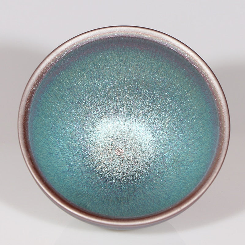Jianzhan Colorful Tenmoku Tea Bowl Cup Tea Porcelain Handmade Under-glazed Technique for Tea Ceremony Tea Service cup and cup acacuss