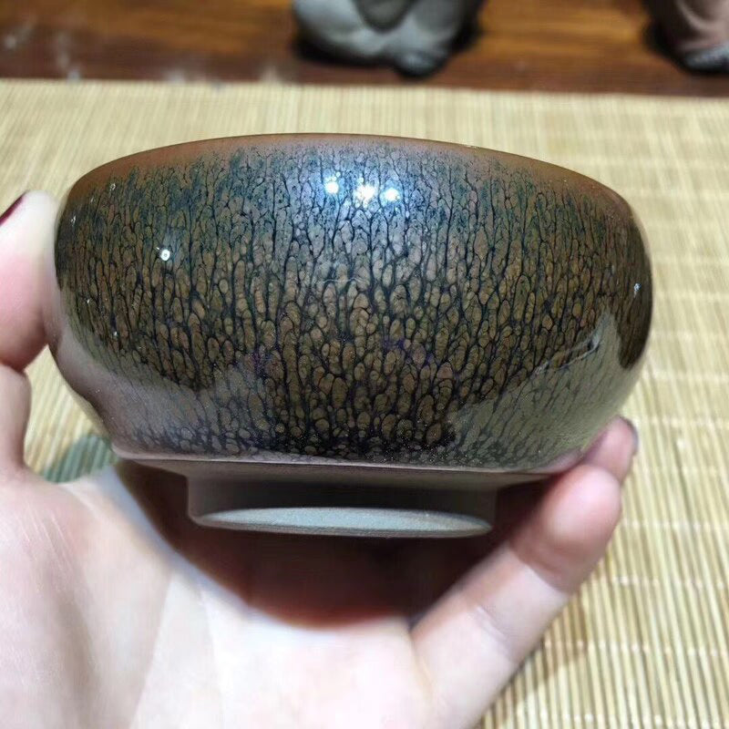 Jianzhan Flower Tea Cup China Ceramic Teacups Tenmoku Glaze Kungfu Tea Master Cup acacuss