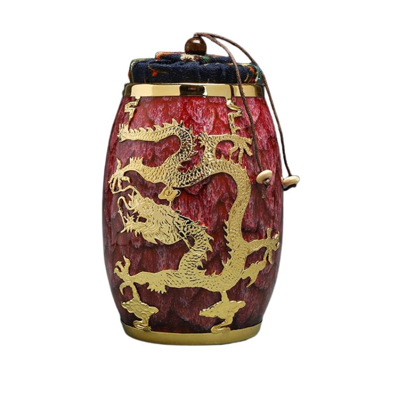 Jianzhan Gold InLaid Tea Caddy Sealed Storage Coffee Canister  - Kung Fu Tea Set Kitchen Tank Storage Tank Tea Set Accessories - acacuss