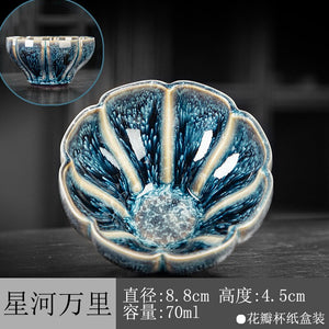 Jianzhan Kiln Becomes Tea Cup Tianmu Glazed Star Sky Tea Cup Ceramic Master Cup Brushed Kung Fu Tea Set Household Business Gift acacuss