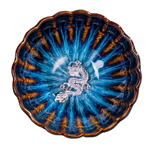 ACACUSS Jianzhan Teacup Jianyang Tianmu Glaze Inlaid Silver Oil Dripping Tea Bowl Inlaid Silver Tea Cup Whitebait Master Cup Kungfu Tea - ACACUSS