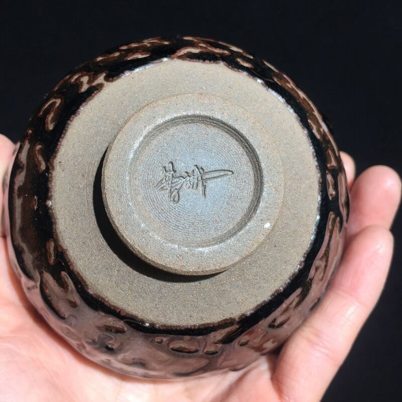 Jianzhan Unique Tree Style Tenmoku Tea Cup Natural Ore Glazed Chinese Traditional Kiln Bowl Ceramic Teaware Tea Ceremony Kung Fu acacuss