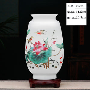 Jingdezhen Ceramic Vase Vintage Chinese Traditional Vases Home Decoration Animal Vase Fine Smooth Surface Furnishing Articles acacuss