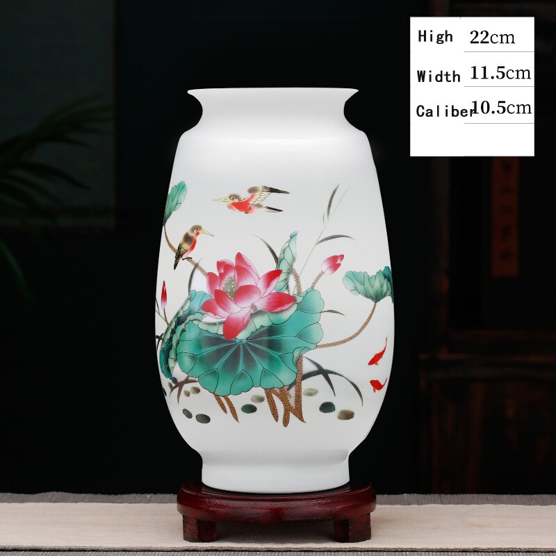 Jingdezhen Ceramic Vase Vintage Chinese Traditional Vases Home Decoration Animal Vase Fine Smooth Surface Furnishing Articles acacuss