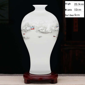 Jingdezhen Ceramic Vase Vintage Chinese Traditional Vases Home Decoration Animal Vase Fine Smooth Surface Furnishing Articles acacuss