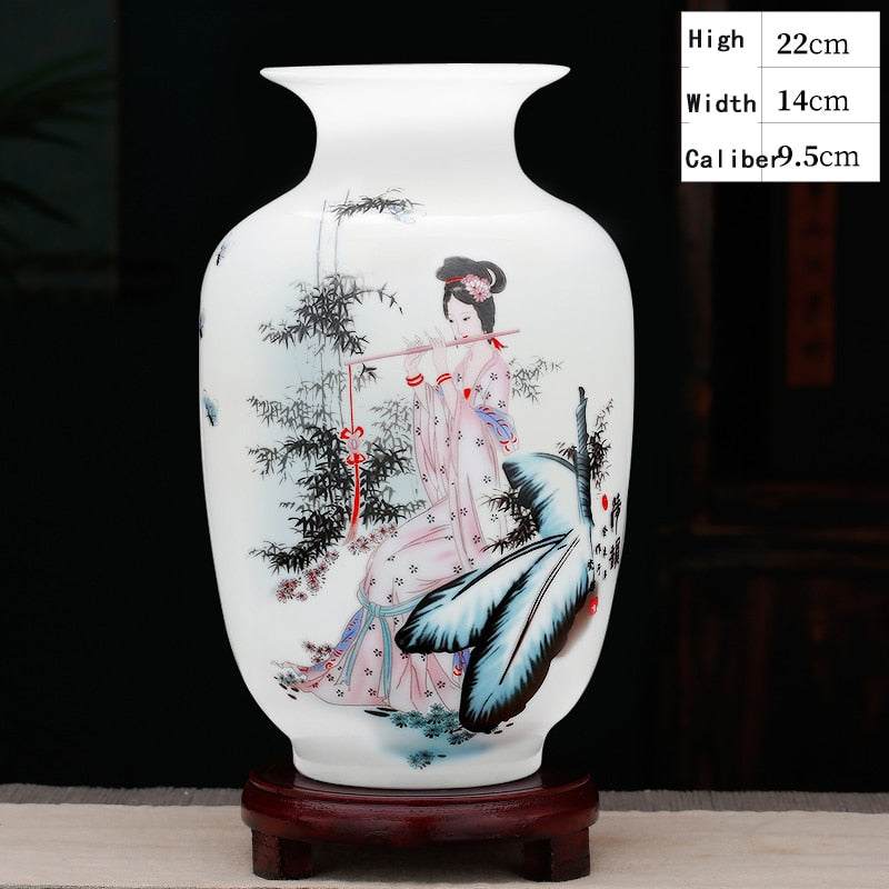 Jingdezhen Ceramic Vase Vintage Chinese Traditional Vases Home Decoration Animal Vase Fine Smooth Surface Furnishing Articles acacuss