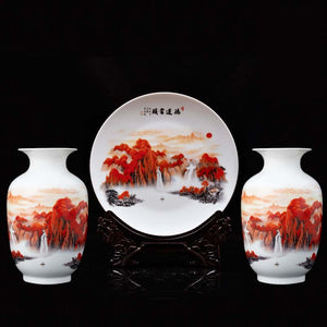 Jingdezhen Ceramic Vase Vintage Chinese Traditional Vases Home Decoration Animal Vase Fine Smooth Surface Furnishing Articles acacuss