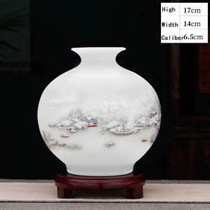 Jingdezhen Ceramic Vase Vintage Chinese Traditional Vases Home Decoration Animal Vase Fine Smooth Surface Furnishing Articles acacuss