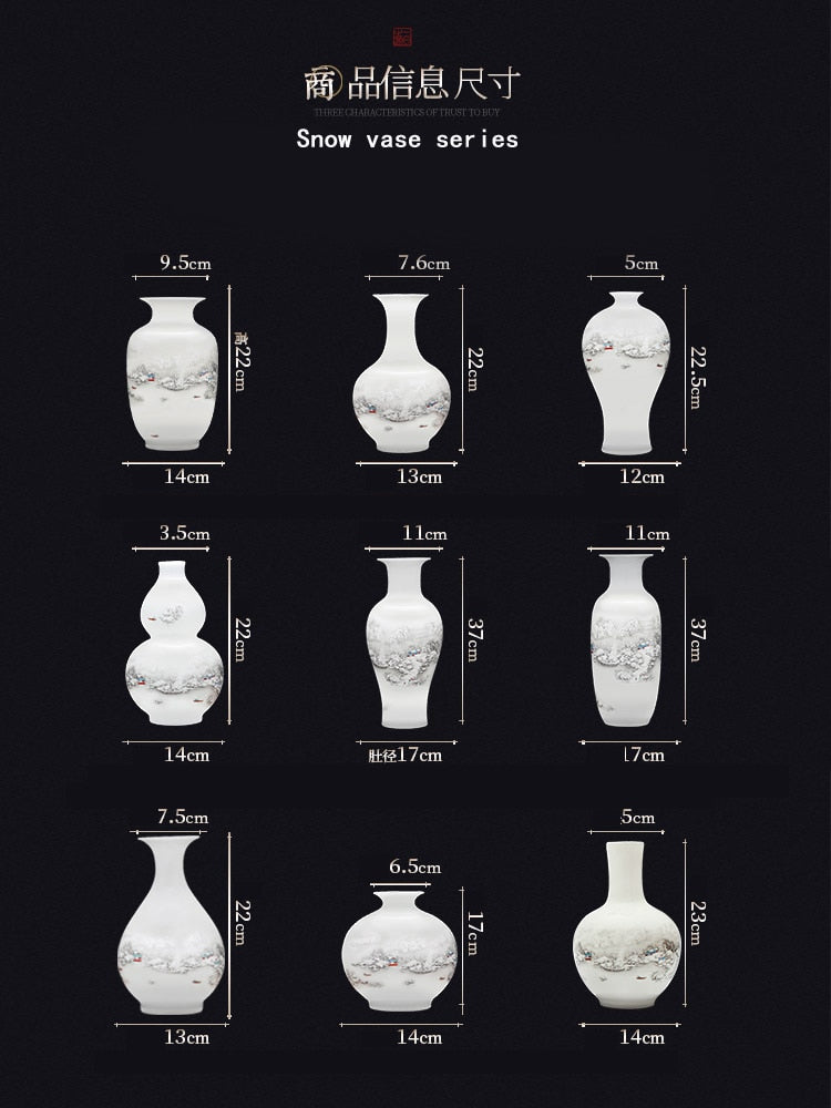 Jingdezhen Ceramic Vase Vintage Chinese Traditional Vases Home Decoration Animal Vase Fine Smooth Surface Furnishing Articles acacuss