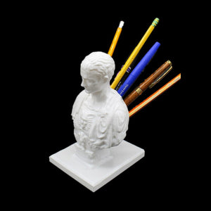 Julius Caesar statue Office Desk Pen Holder Office Desk Organizer Office Decor pen Rack Gift Stationery teacher gift acacuss