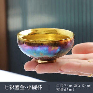 Jun Kiln Peacock Gilt Teacup Jianzhan Master Cup Ceramic Tea Cup Kung Fu Tea Set Hat Cup Colorful Teacup Chinese Tea Set Teaware acacuss