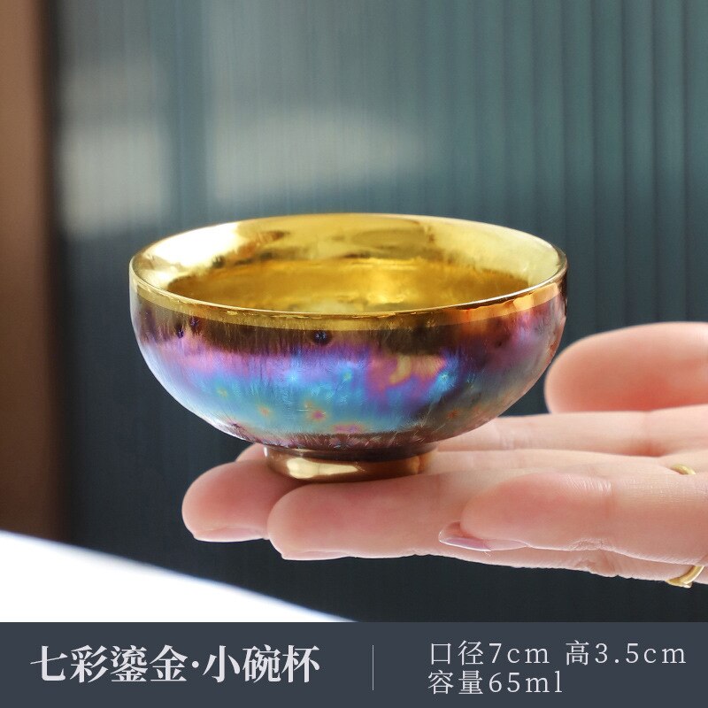 Jun Kiln Peacock Gilt Teacup Jianzhan Master Cup Ceramic Tea Cup Kung Fu Tea Set Hat Cup Colorful Teacup Chinese Tea Set Teaware acacuss