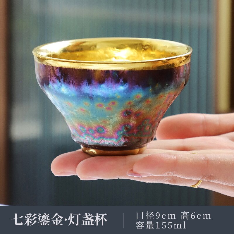 Jun Kiln Peacock Gilt Teacup Jianzhan Master Cup Ceramic Tea Cup Kung Fu Tea Set Hat Cup Colorful Teacup Chinese Tea Set Teaware acacuss