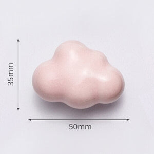 KAK Ceramic Cartoon Furniture Knobs Kids Room Drawer Closet Handles for Cabinets Colorful Cloud Star Kitchen Handle Hardware acacuss