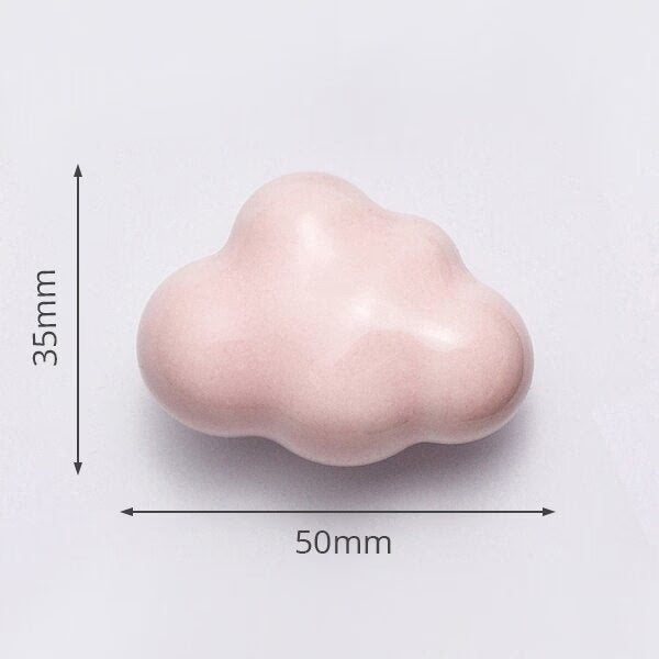 KAK Ceramic Cartoon Furniture Knobs Kids Room Drawer Closet Handles for Cabinets Colorful Cloud Star Kitchen Handle Hardware acacuss