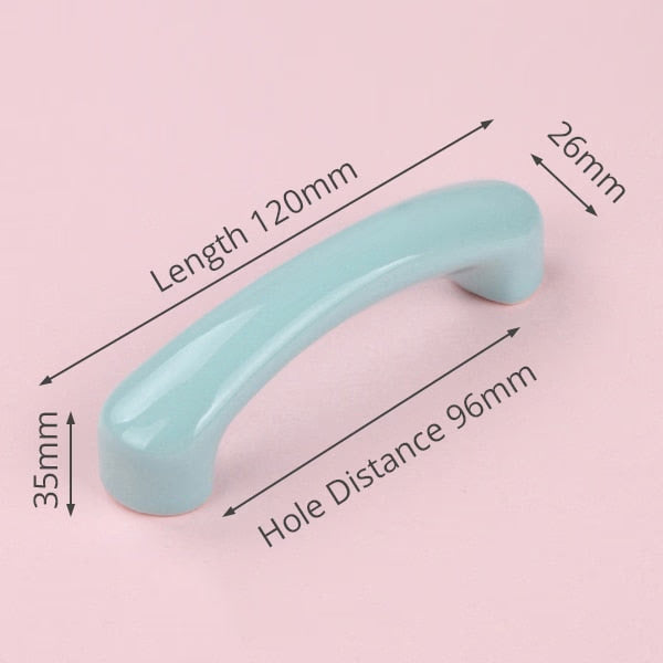 KAK Ceramic Cartoon Furniture Knobs Kids Room Drawer Closet Handles for Cabinets Colorful Cloud Star Kitchen Handle Hardware acacuss