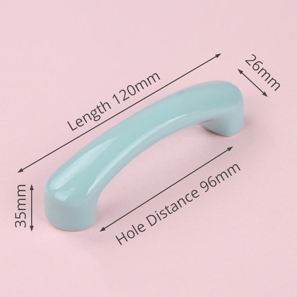 KAK Ceramic Cartoon Furniture Knobs Kids Room Drawer Closet Handles for Cabinets Colorful Cloud Star Kitchen Handle Hardware acacuss