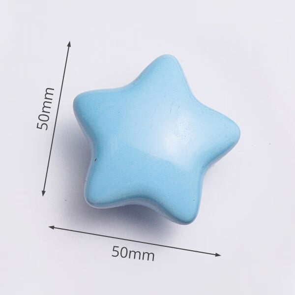 KAK Ceramic Cartoon Furniture Knobs Kids Room Drawer Closet Handles for Cabinets Colorful Cloud Star Kitchen Handle Hardware acacuss