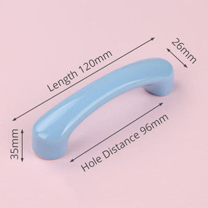 KAK Ceramic Cartoon Furniture Knobs Kids Room Drawer Closet Handles for Cabinets Colorful Cloud Star Kitchen Handle Hardware acacuss