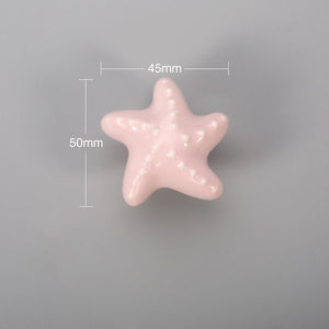 KAK Ceramic Cartoon Furniture Knobs Kids Room Drawer Closet Handles for Cabinets Colorful Cloud Star Kitchen Handle Hardware acacuss