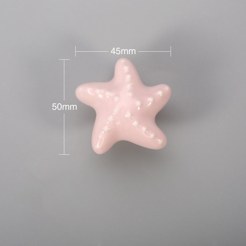 KAK Ceramic Cartoon Furniture Knobs Kids Room Drawer Closet Handles for Cabinets Colorful Cloud Star Kitchen Handle Hardware acacuss
