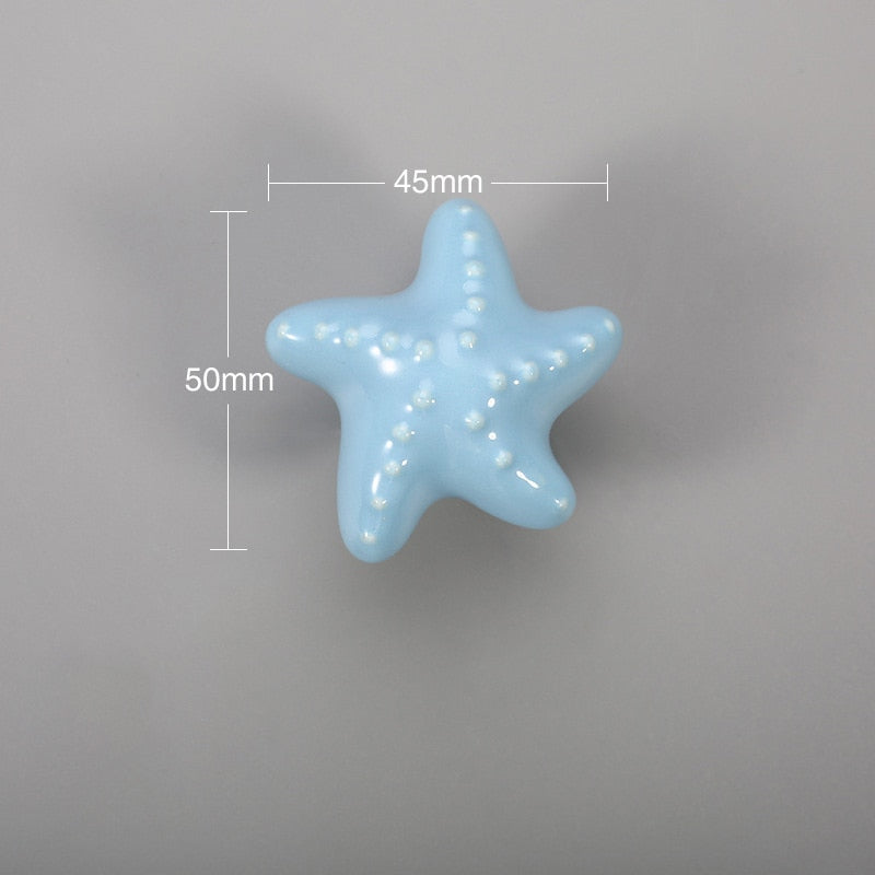 KAK Ceramic Cartoon Furniture Knobs Kids Room Drawer Closet Handles for Cabinets Colorful Cloud Star Kitchen Handle Hardware acacuss