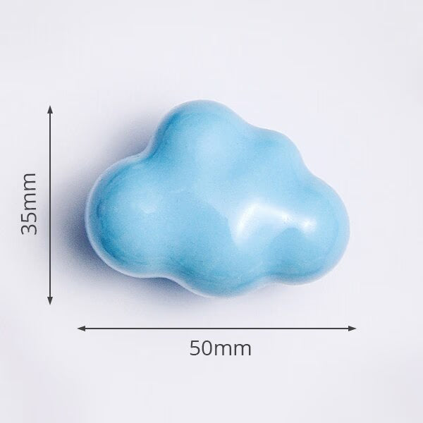 KAK Ceramic Cartoon Furniture Knobs Kids Room Drawer Closet Handles for Cabinets Colorful Cloud Star Kitchen Handle Hardware acacuss