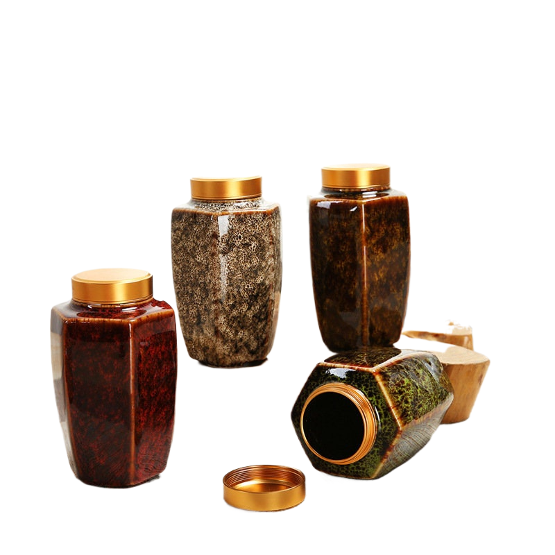 Kiln Change Ceramic Mini Sealed Saving Tea Jar - ACACUSS