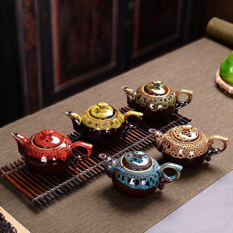 Kiln change glaze Chinese Traditional Tea pot, Elegant Design Tea Sets Service , China Red teapot Creative Gifts acacuss