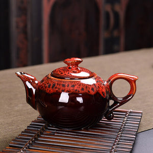 Kiln change glaze Chinese Traditional Tea pot, Elegant Design Tea Sets Service , China Red teapot Creative Gifts acacuss