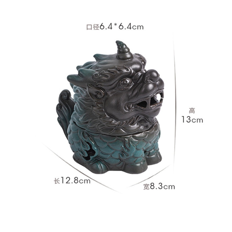 Kirin Plate Incense Stove Eaglewood Sandalwood Home Indoor Tea Table Incense Tea Ceremony Zen Ceramic Decoration Incense Burner acacuss