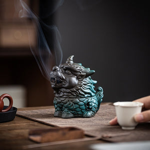 Kirin Plate Incense Stove Eaglewood Sandalwood Home Indoor Tea Table Incense Tea Ceremony Zen Ceramic Decoration Incense Burner acacuss