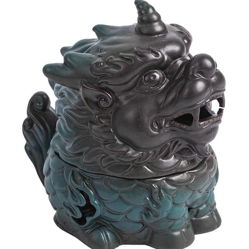 Kirin Plate Incense Stove Eaglewood Sandalwood Home Indoor Tea Table Incense Tea Ceremony Zen Ceramic Decoration Incense Burner acacuss