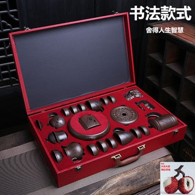 Kung Fu Chinese Cup Tea Set Accessories Service Bubble Gaiwan Kettle Tea Set Infuser Maker Jogo De Xicaras Kitchen Sets YX50TS acacuss