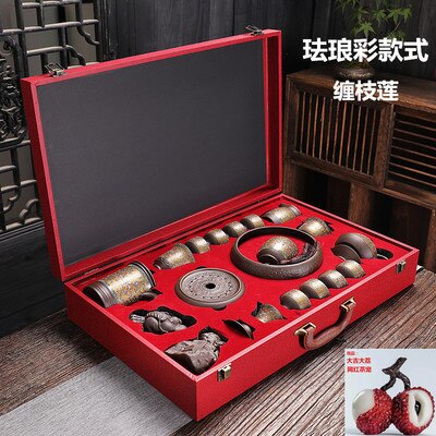 Kung Fu Chinese Cup Tea Set Accessories Service Bubble Gaiwan Kettle Tea Set Infuser Maker Jogo De Xicaras Kitchen Sets YX50TS acacuss