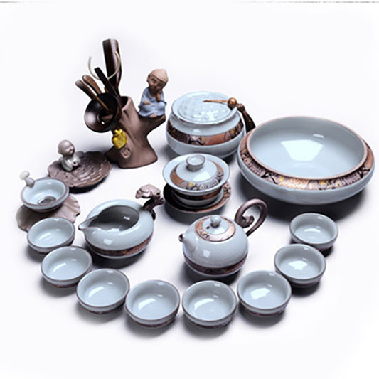 Kung Fu Chinese Tea Set Pot Mugs Kettle Infuser Maker Travel Ceremony Service Tea Set Accessories Chaleira Teapot Set acacuss